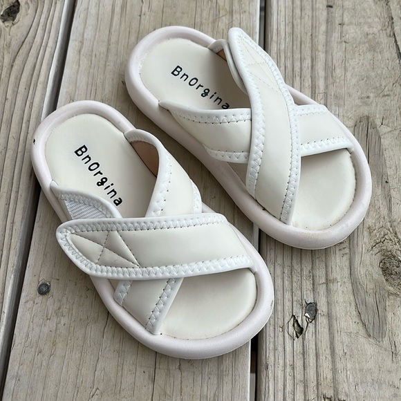 White Summer Slippers - Picture 1 of 6